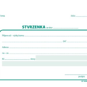 199051 Stvrzenka A6, samopropisovací.