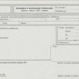 110280 Žádanka o schválení (povolení) výkonů-léčiva-ZP-ostatní