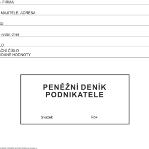 141000 Penežní deník bez DPH A4, EKO.