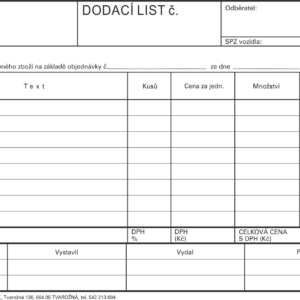 162070 Dodací list A5, EKO.