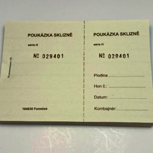 164030 Poukázka sklizně A7, EKO.