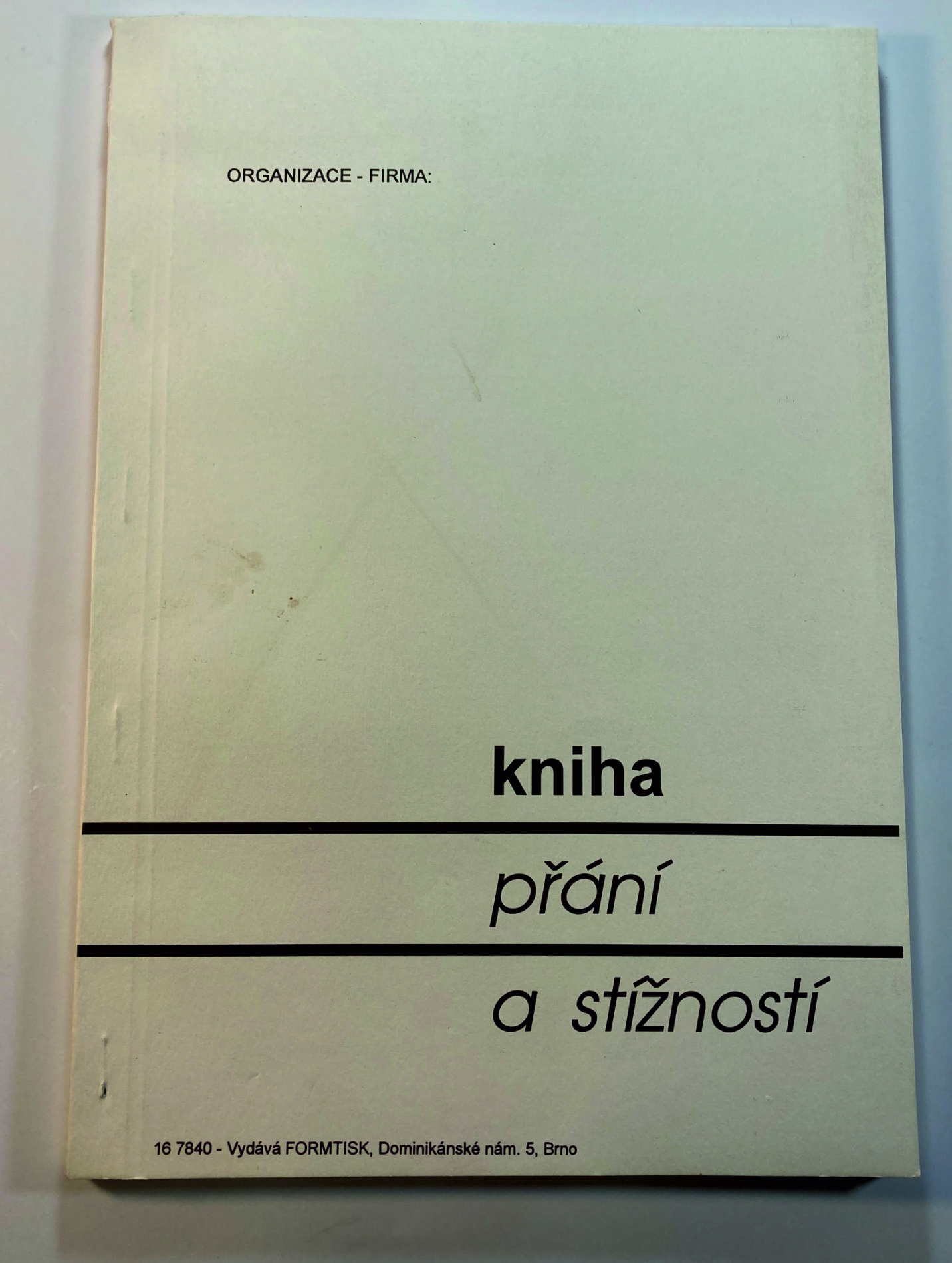 167840 Kniha přání a stížností