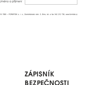 167880 Deník bezpečnosti práce, sešit A6, EKO.