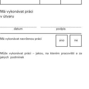 191410 Posudek o zdravotním stavu pracovníka, A6, EKO.