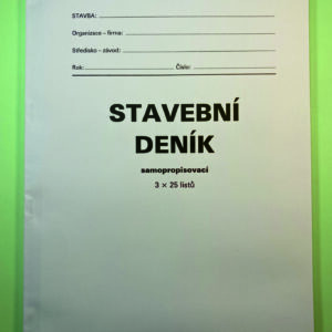 230210 Stavební deník, samopropisovací 25 x 3 listy