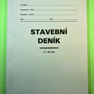 230214 Stavební deník, samopropisovací 40 x 3  listy