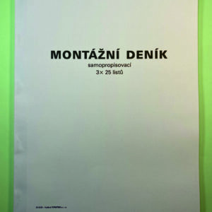 230220 montážní deník samopropisovací  25 x 3 listy
