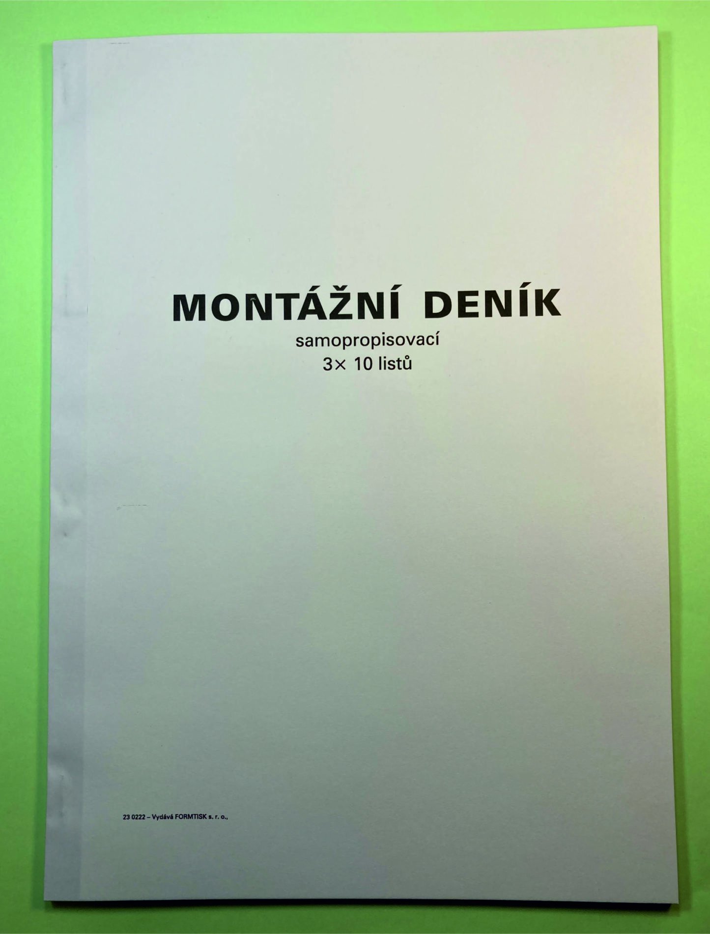 230222 montážní deník samopropisovací 10 x 3 listy