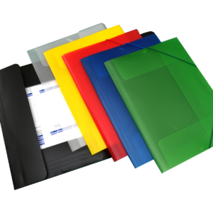 254800 odkládací mapy se 3 klopami s gumou - PVC -  transparentní