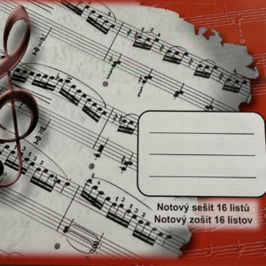 256132 notový sešit A5,  16 listů